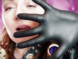 ASMR: ebony nitrile gloves molten soundings by Arya Grander
