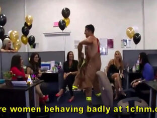 Office bday and female throating stripper's man sausage